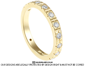 9ct yellow gold and diamond eternity ring 