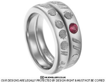 Miia's bespoke binary inspired palladium wedding ring