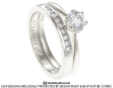 Laura's 9ct white gold and diamond wedding ring