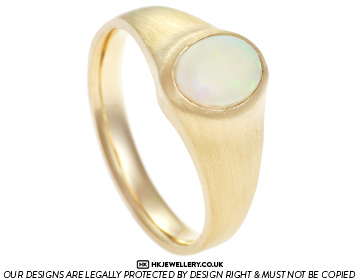 Malcolm's yellow gold and opal dress ring