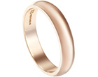 hand-finished 9ct rose gold wedding ring