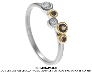 Joanna's bespoke diamond and smoky quartz dress ring