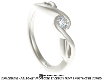 Jennifer's delicate twist diamond engagement ring