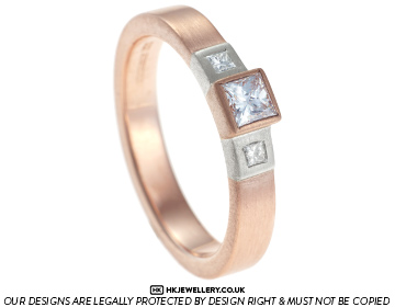 Alex's 9ct white and rose gold diamond engagement ring