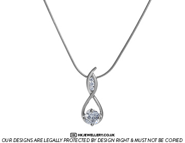 Dina's diamond and platinum pendant