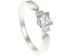 fairtrade 9ct white gold and 0.32ct recycled diamond engagement ring