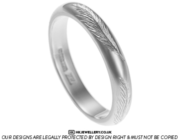 Feather wedding deals ring