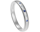 olga's sterling silver, diamond and sapphire eternity ring