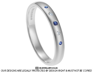 Olga's Sterling silver, diamond and sapphire eternity ring