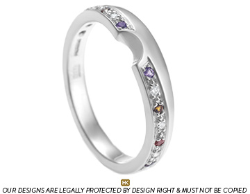 Emma’s surprise multi-coloured 18ct white gold fitted eternity ring