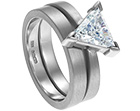 tina's bespoke engagement and wedding ring set