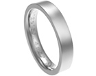 18ct white gold reverse d shaped wedding band