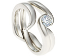rebecca's fitted cage 9ct white gold wedding ring