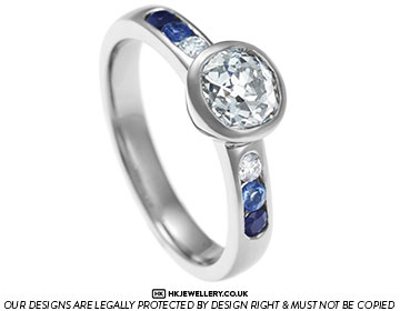 Heather's diamond and sapphire dress ring