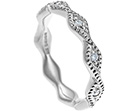 “rippling water” 0.068ct diamond and 9ct white gold eternity ring