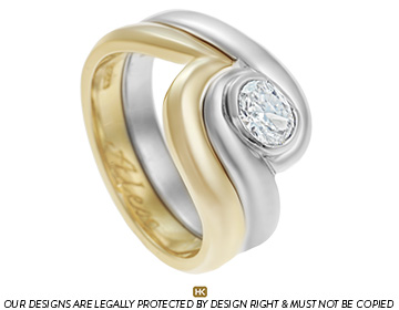 Ashley's 9ct yellow gold fitted wedding ring with a bevelled edge