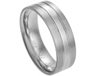 colin's palladium wedding ring with engraved line detail