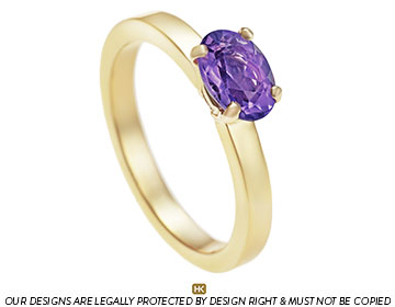 Linda's yellow gold and amethyst ring