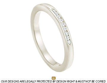 Emily's palladium and channel set diamond wedding ring