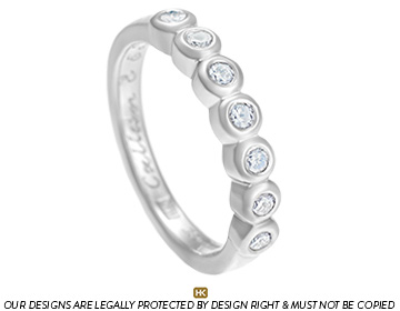 Lisa's diamond and palladium eternity ring