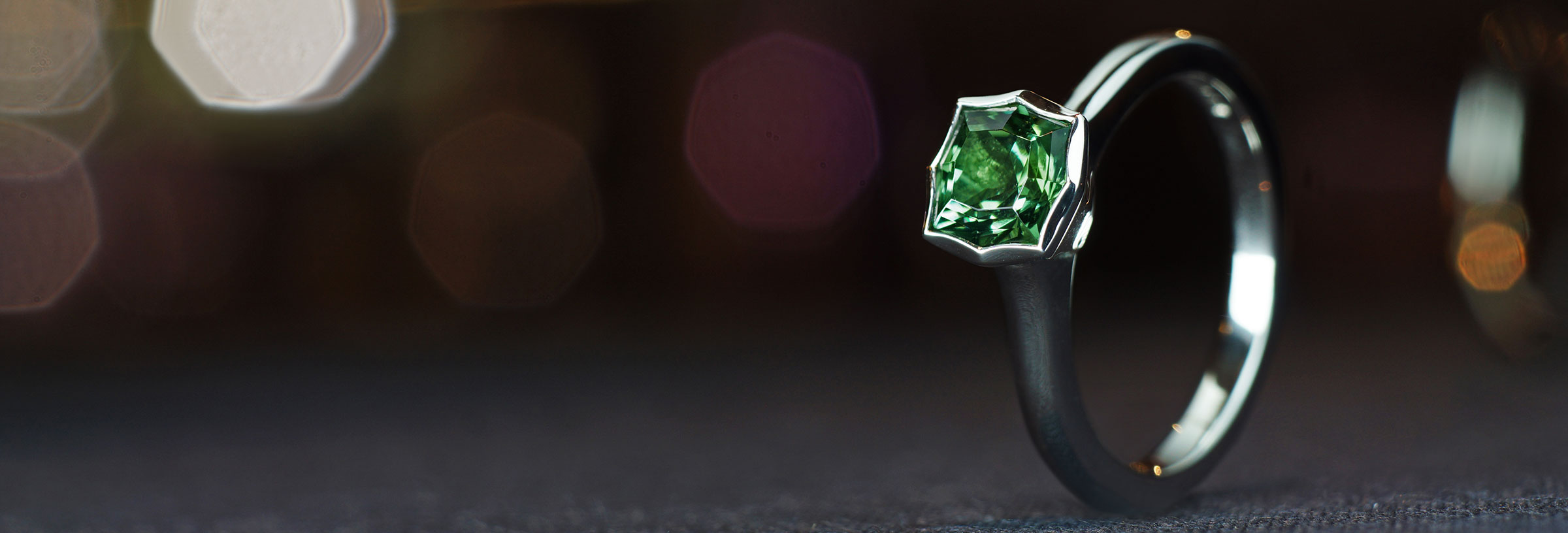 Fancy cushion cut 0.94 carat tourmaline engagement ring