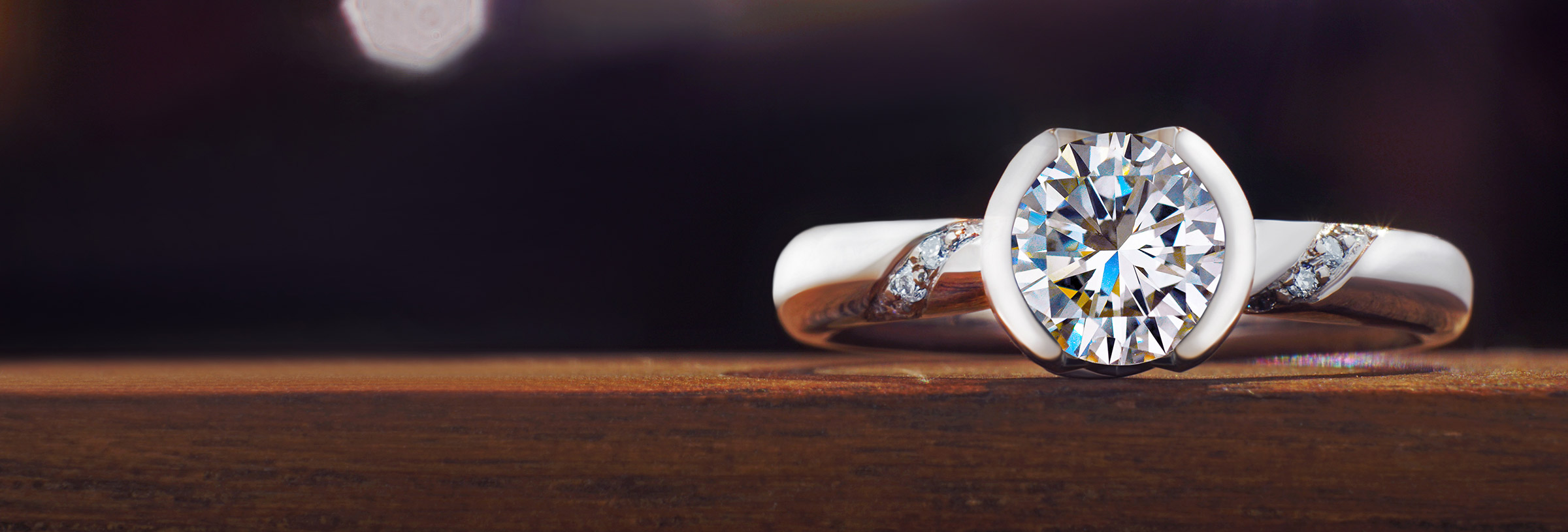Fairtrade 18ct white gold and recycled diamond engagement ring
