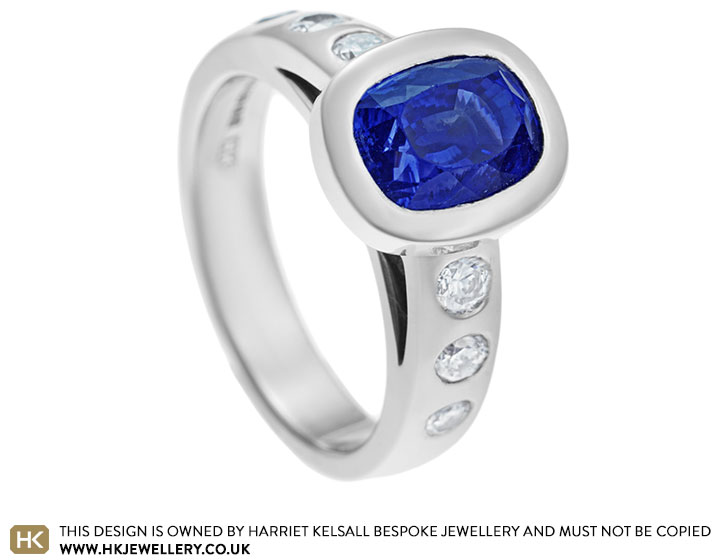 Fiona's sapphire and diamond ring