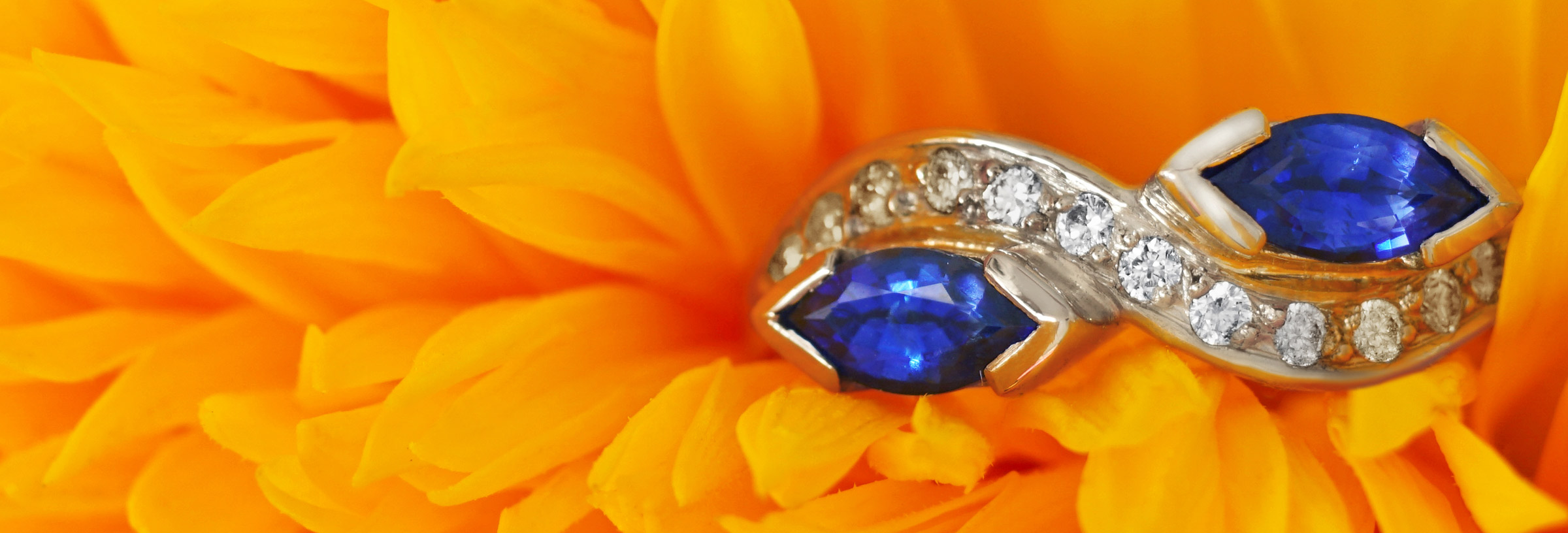 Mountains and lakes inspired palladium 0.30cts H SI ring