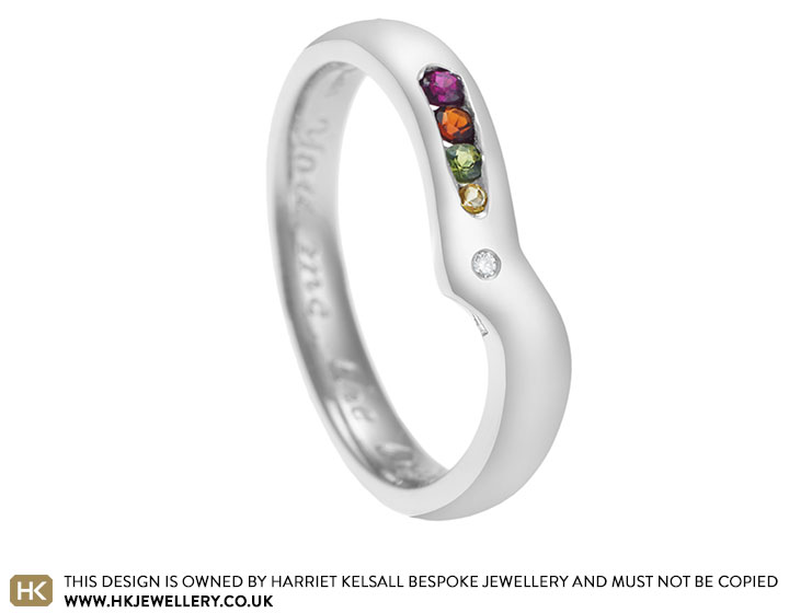 Helen's surprise multicoloured eternity ring