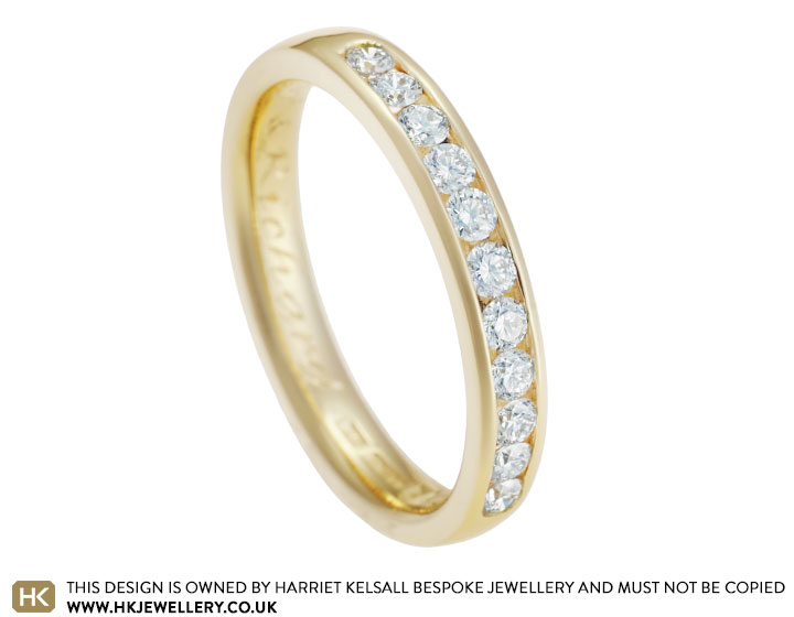 Polly's Fairtrade 18 carat yellow gold and diamond eternity ring