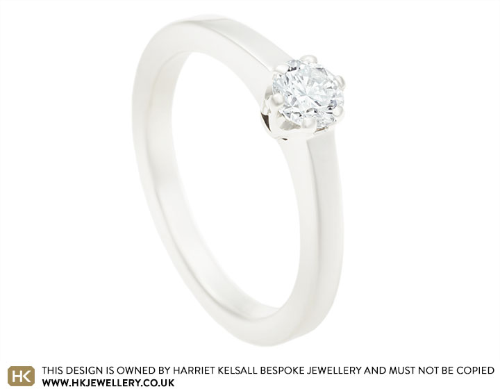 Jennifer's Fairtrade 9ct white gold and diamond engagement ring