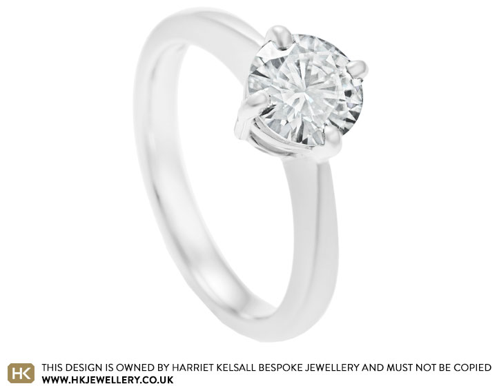 Tony's 0.68ct brilliant cut moissanite engagement ring