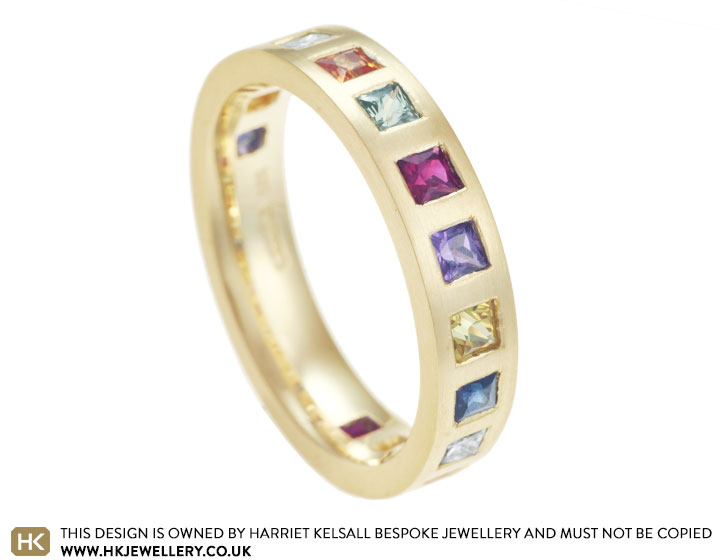Trinity Triskele Multi Color Ring | Walker Metalsmiths