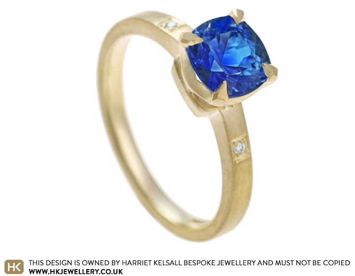 Naherin's re-designed 1.60ct sapphire engagement ring 