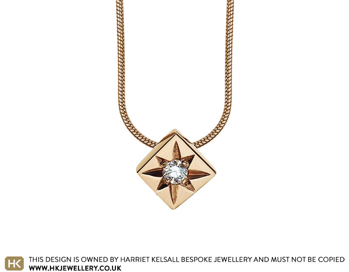 Star shaped diamond deals pendant necklace