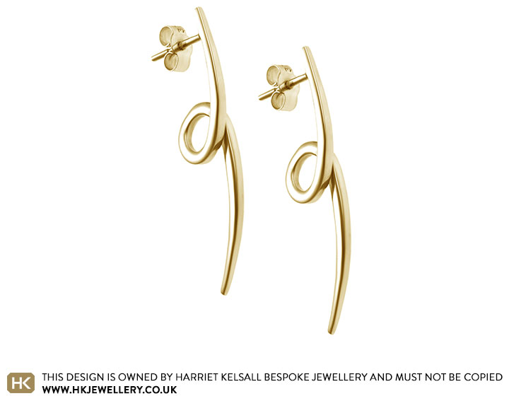 Polished 9ct Yellow Gold Somersault Earrings