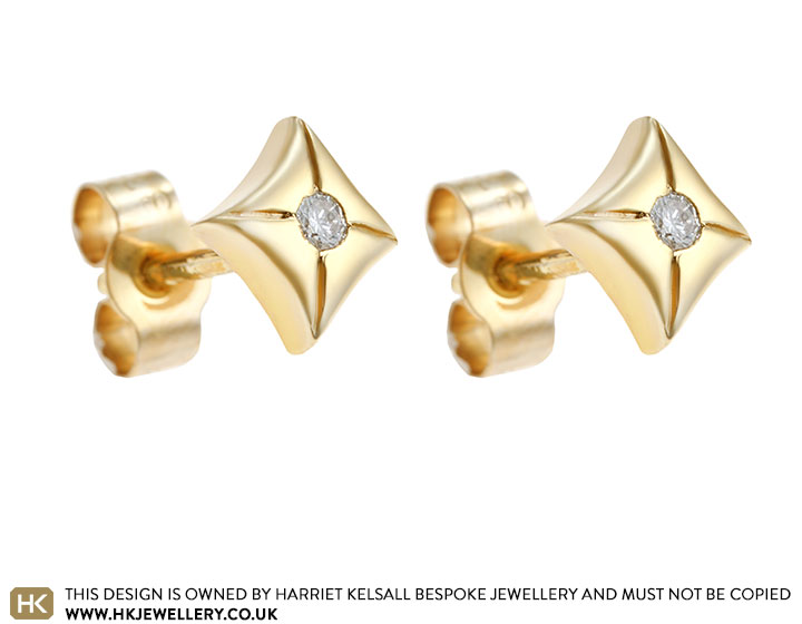 Rhombus deals shaped earrings