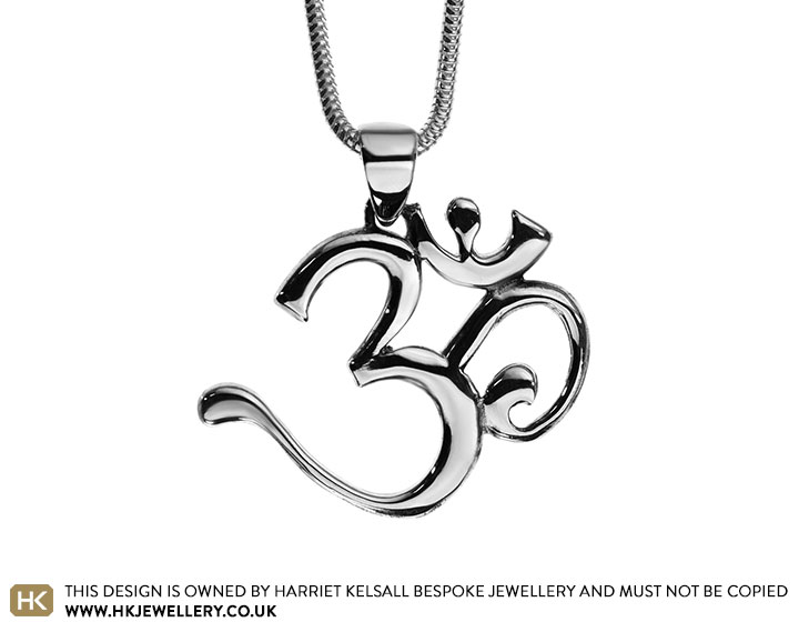 Om locket design in on sale silver