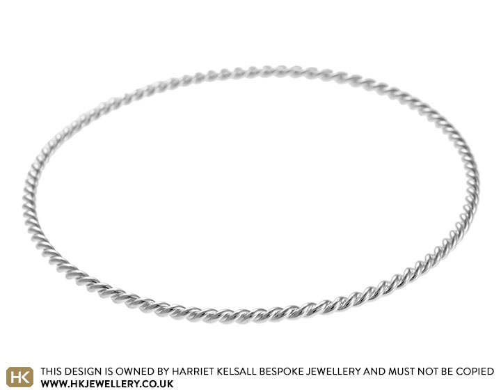 Celtic twist Sterling silver bangle