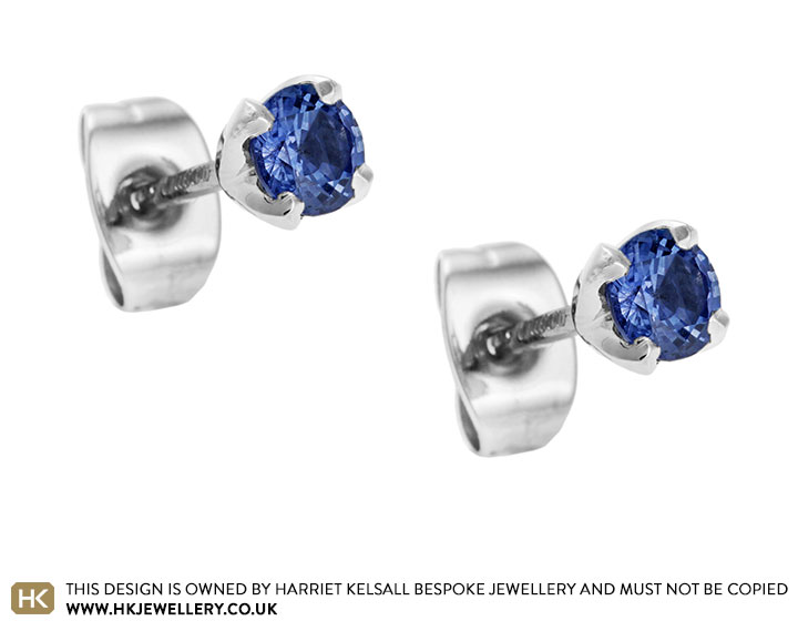 Blue Sapphire Crystal Silver Earrings  Isobel Jackson Jewellery