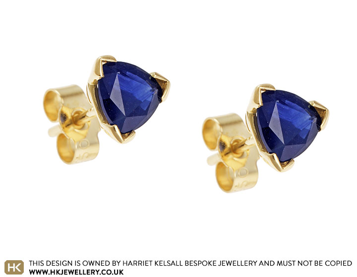 Scout & Lark Lab-Created Blue Sapphire Toi et Moi Two-Stone Hoop Earrings