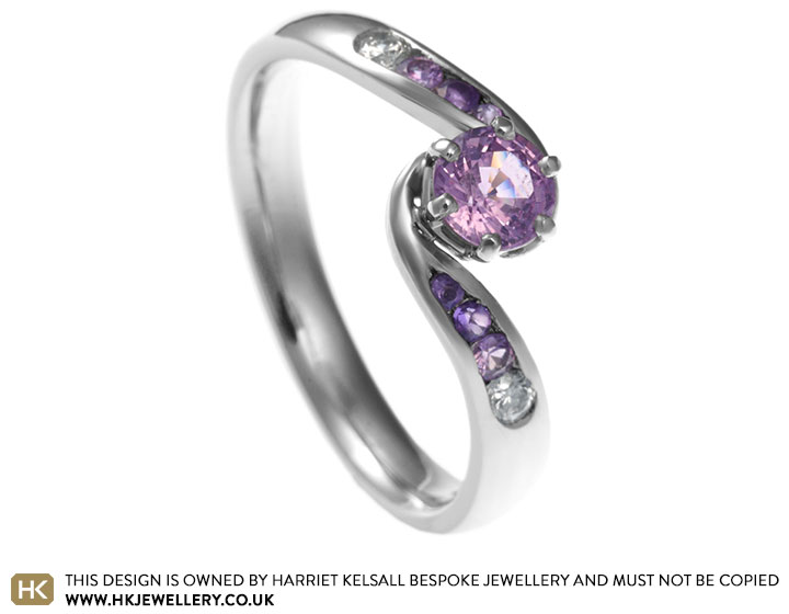 Dave's surprise amethyst and palladium engagement ring