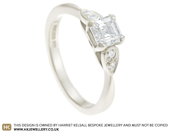 Macala's Fairtrade white gold and diamond engagement ring