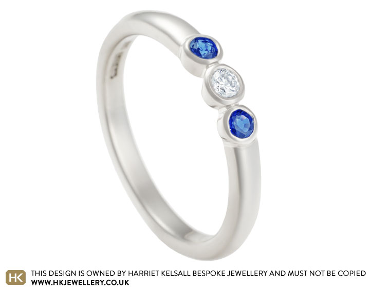 Graham's diamond and sapphire engagement ring