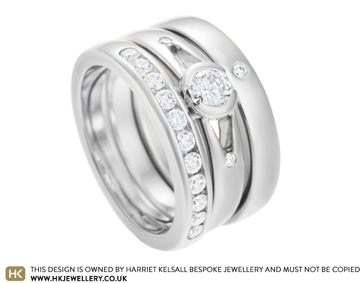 Tania's palladium and 0.33ct diamond eternity ring