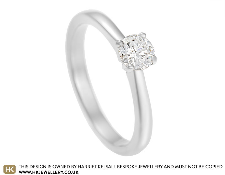 Charlotte's palladium and 0.50ct diamond solitaire engagement ring