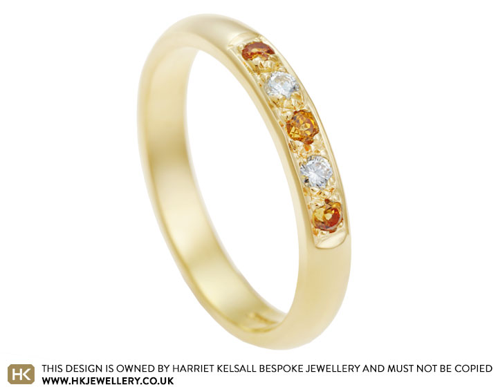 India's citrine and diamond stacking ring