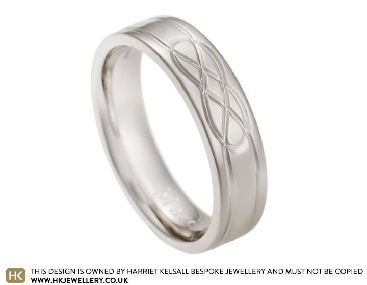 Marc's Celtic knot engraved wedding ring