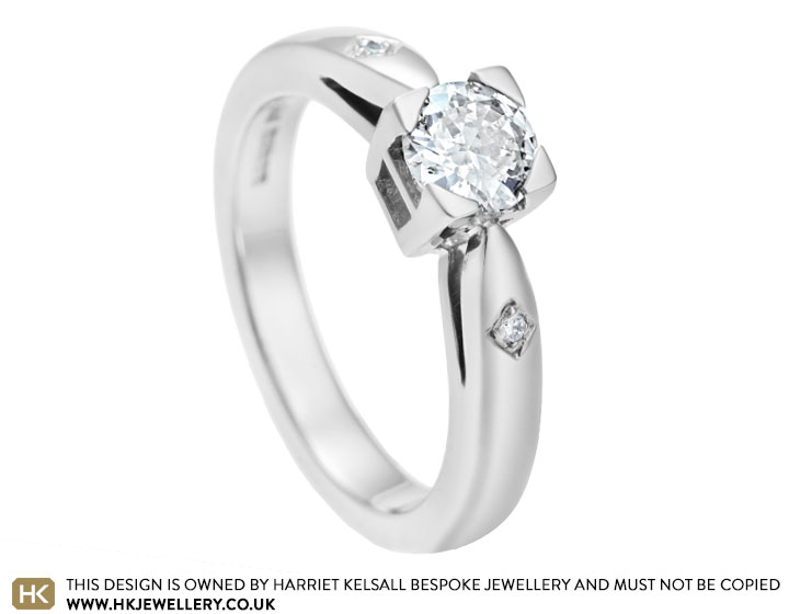 Chloe's Palladium and 0.34ct diamond engagement ring