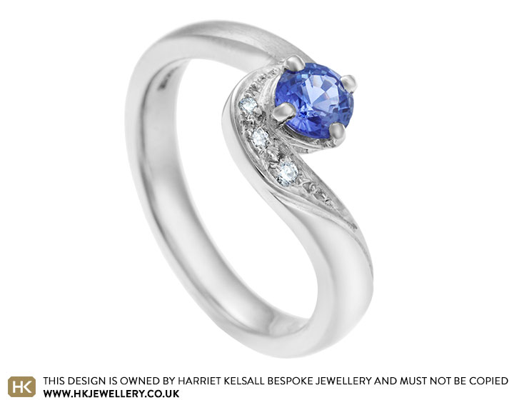 Naomi's 0.47ct sapphire and diamond engagement ring